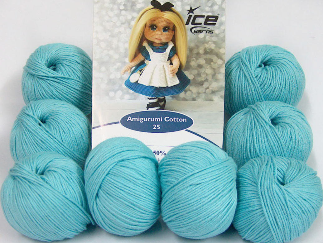Amigurumi Cotton 25 Light Turquoise Sku:fnt2-62429