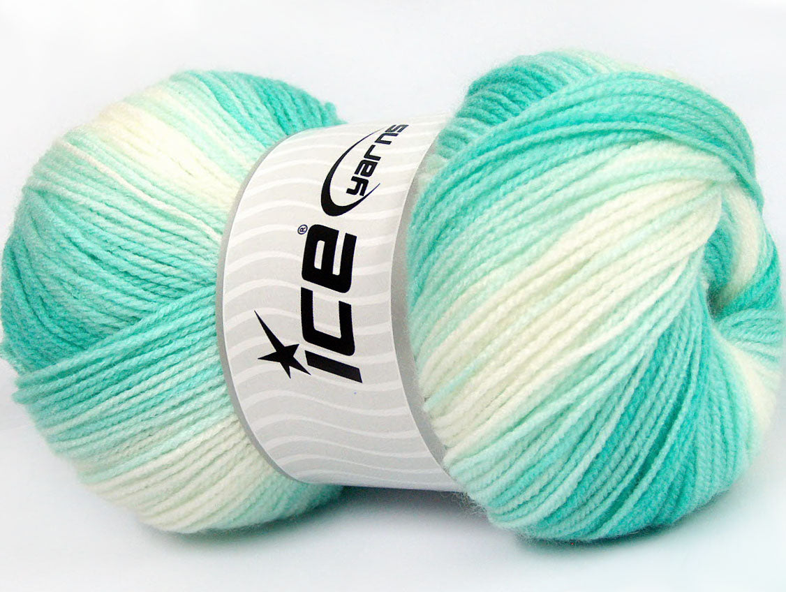 Baby Batik Mint Green, White Sku:fnt2-62538
