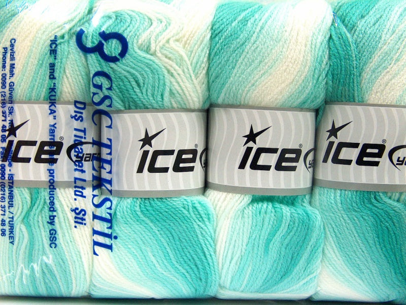 Baby Batik Mint Green, White Sku:fnt2-62538