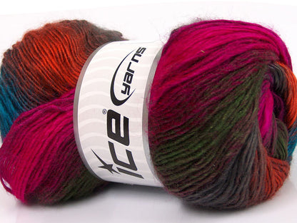 Rainbow Fuchsia, Burgundy, Dark Green, Copper, Turquoise Sku:fnt2-62908