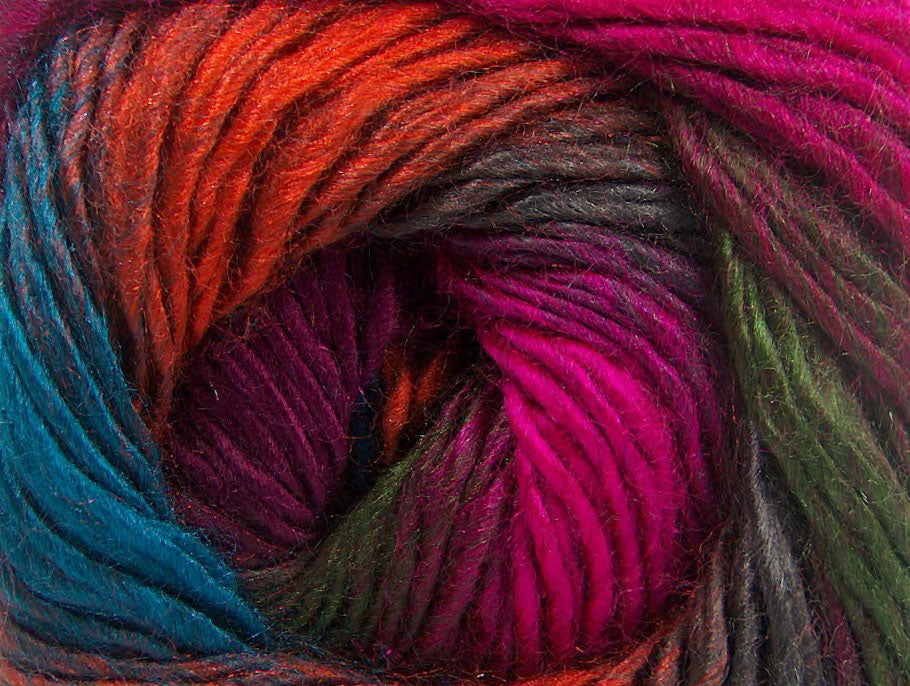 Rainbow Fuchsia, Burgundy, Dark Green, Copper, Turquoise fnt2-62908