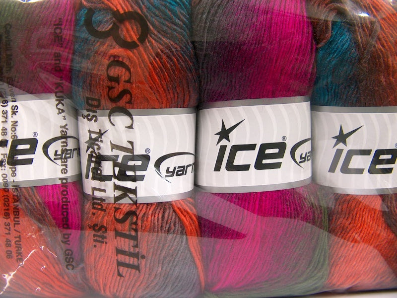 Rainbow Fuchsia, Burgundy, Dark Green, Copper, Turquoise Sku:fnt2-62908