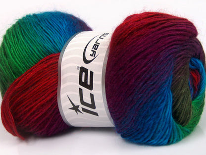 Rainbow Red, Maroon, Turquoise, Green, Purple fnt2-62909