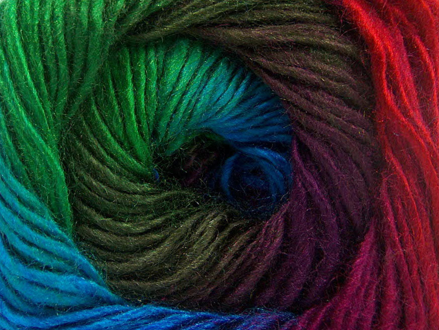 Rainbow Red, Maroon, Turquoise, Green, Purple Sku:fnt2-62909