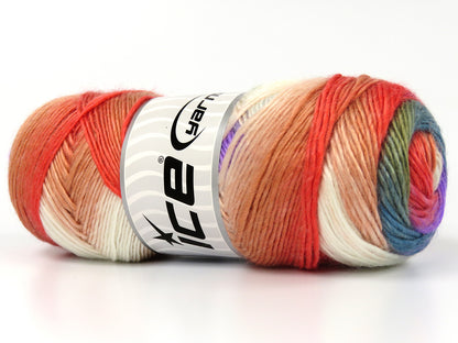 Rainbow Khaki, Turquoise, Lilac, Salmon, White fnt2-62910