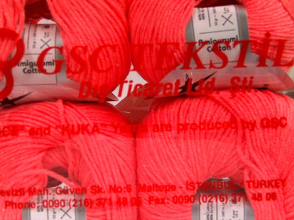 Amigurumi Cotton Neon Salmon Sku:fnt2-63015