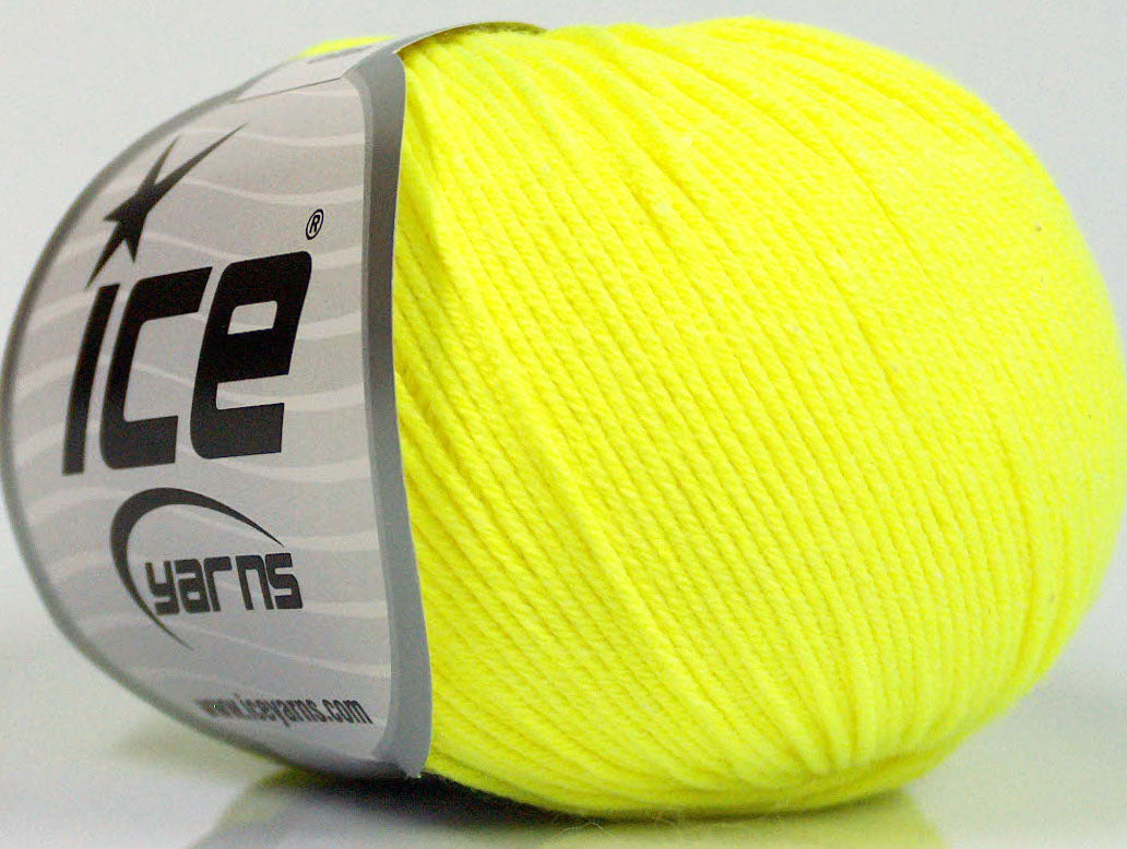 Amigurumi Cotton Neon Yellow Sku:fnt2-63016