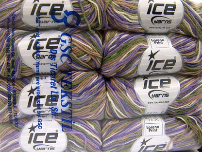 Lorena Print Lavender, Lilac, Camel, Khaki, Cream Sku:fnt2-63087