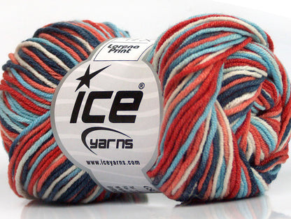 Lorena Print Blue Shades, Salmon, Red, White fnt2-63088