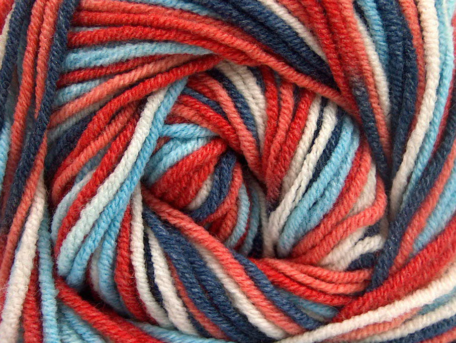 Lorena Print Blue Shades, Salmon, Red, White Sku:fnt2-63088