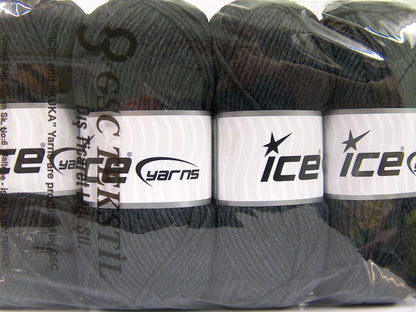 Lorena Worsted Anthracite Black fnt2-63096