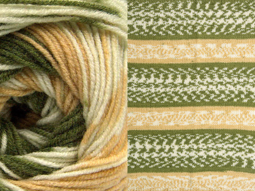 Jacquard Wool Green, Cafe Latte, Cream Sku:fnt2-63204