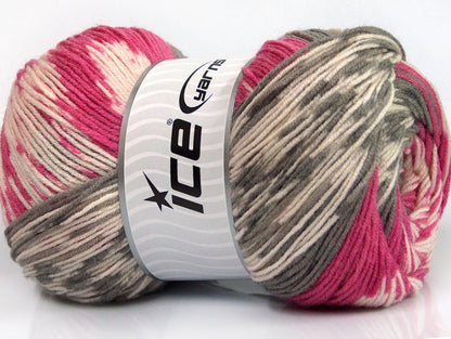 Jacquard Wool Pink, Grey, Cream fnt2-63208