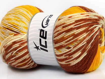 Jacquard Wool Copper, Yellow, Cream Sku:fnt2-63209