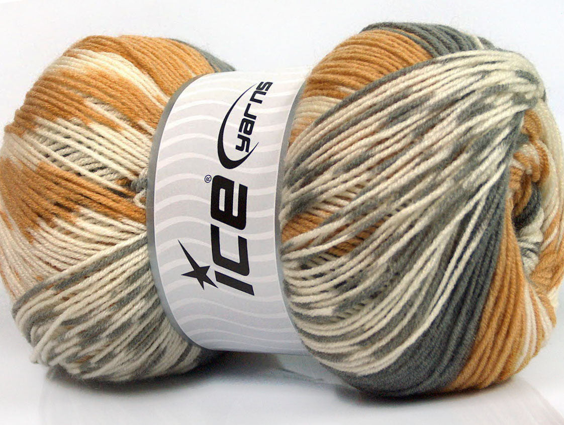 Jacquard Wool Grey, Light Brown, Cream Sku:fnt2-63210