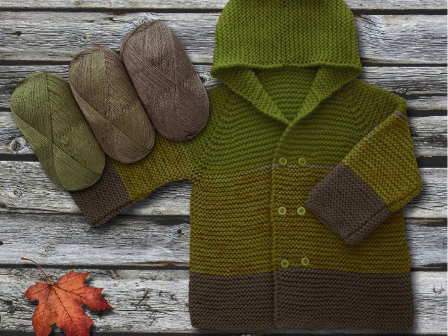 Baby Ombre Brown, Dark Green fnt2-63223