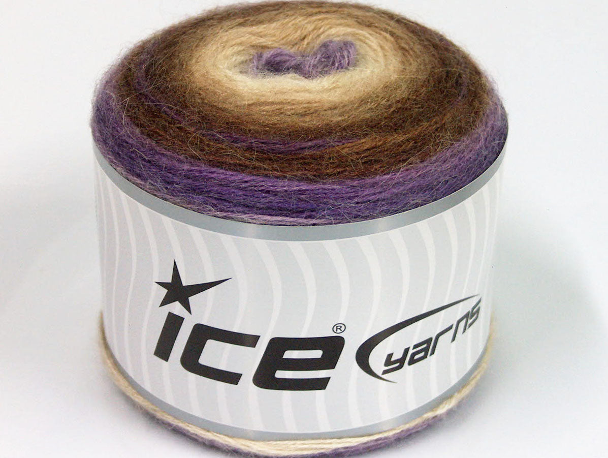 Cakes Mohair Lilac, Brown, Camel, Cream fnt2-63278