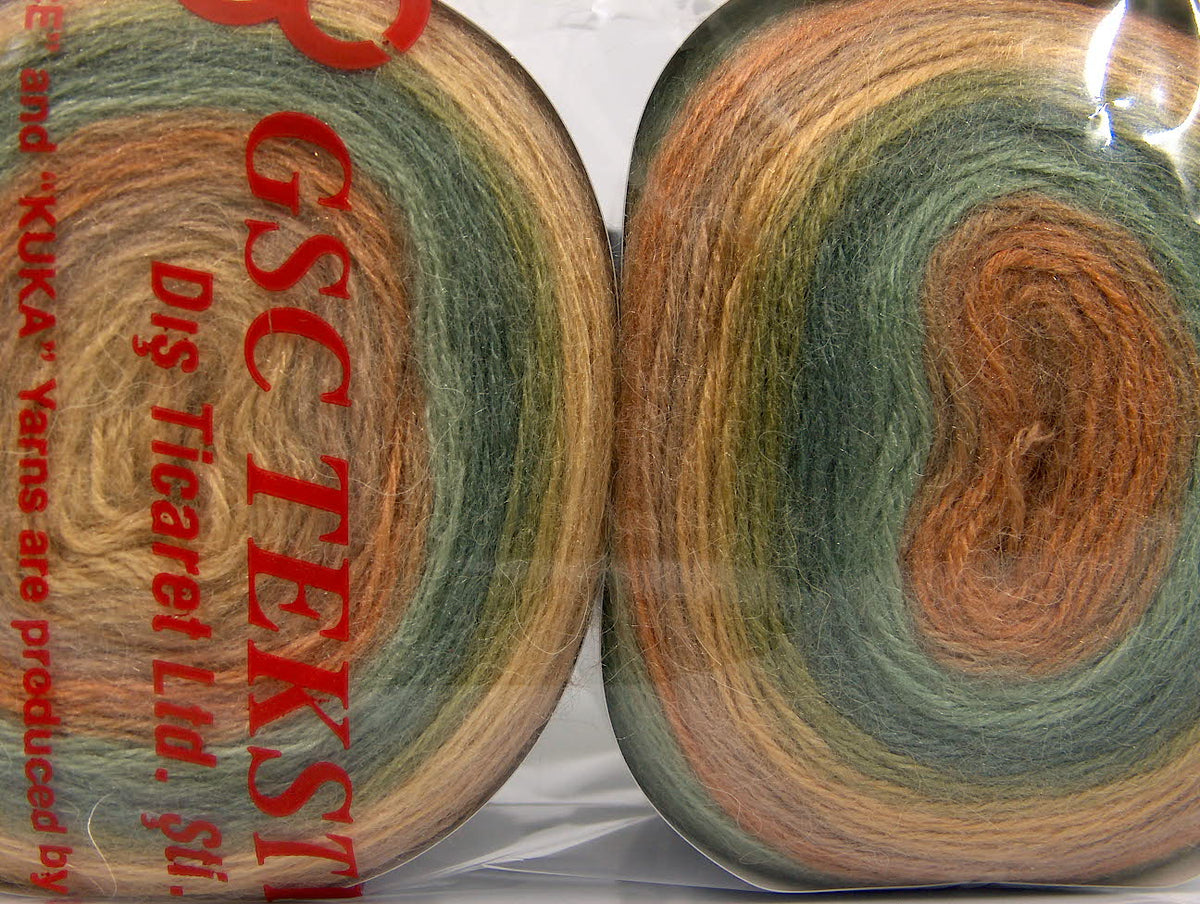Cakes Mohair Beige, Green Shades, Camel fnt2-63279