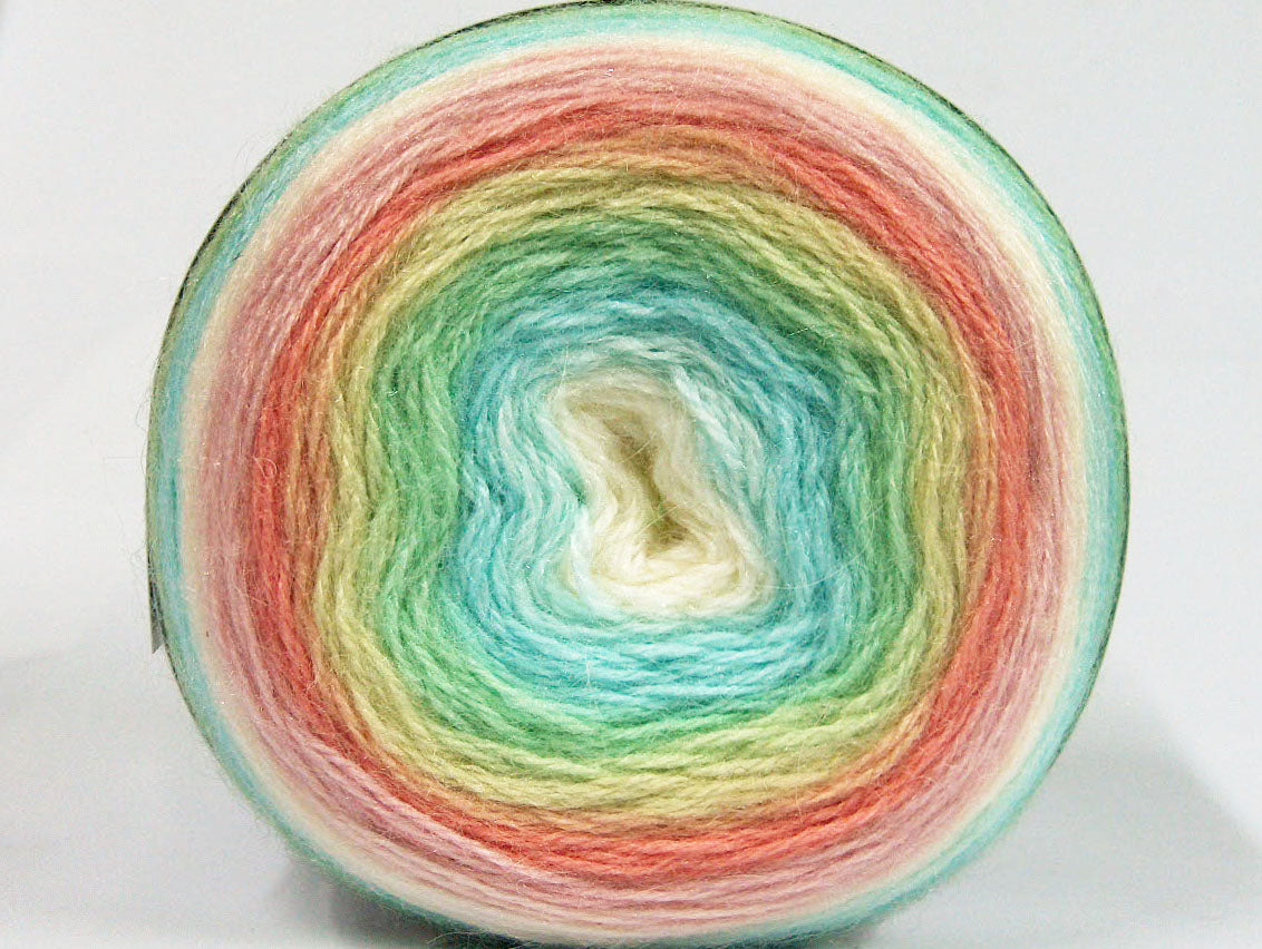 Cakes Mohair White, Pink, Salmon, Green Shades, Turquoise fnt2-63280