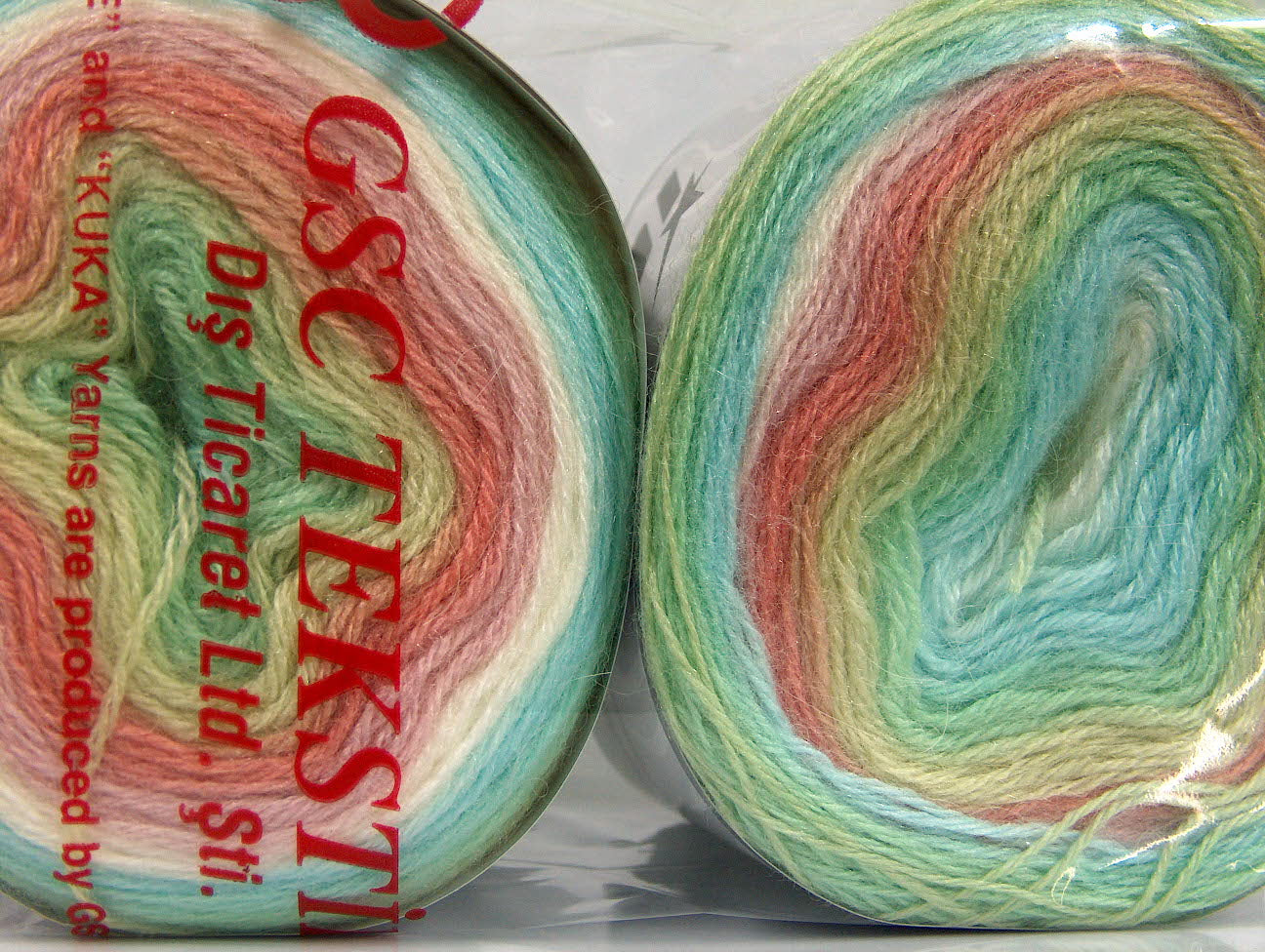 Cakes Mohair White, Pink, Salmon, Green Shades, Turquoise fnt2-63280