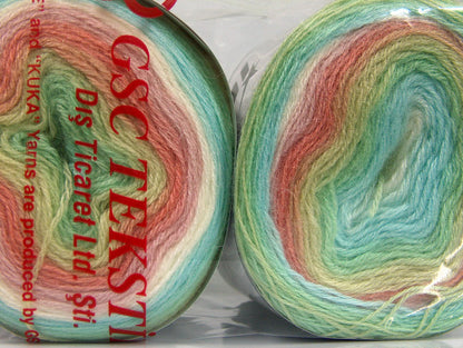 Cakes Mohair White, Pink, Salmon, Green Shades, Turquoise fnt2-63280