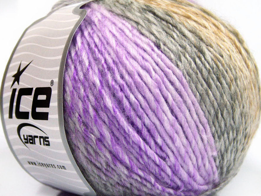 Roseto Worsted Lilac Shades, Grey Shades, Camel fnt2-63454