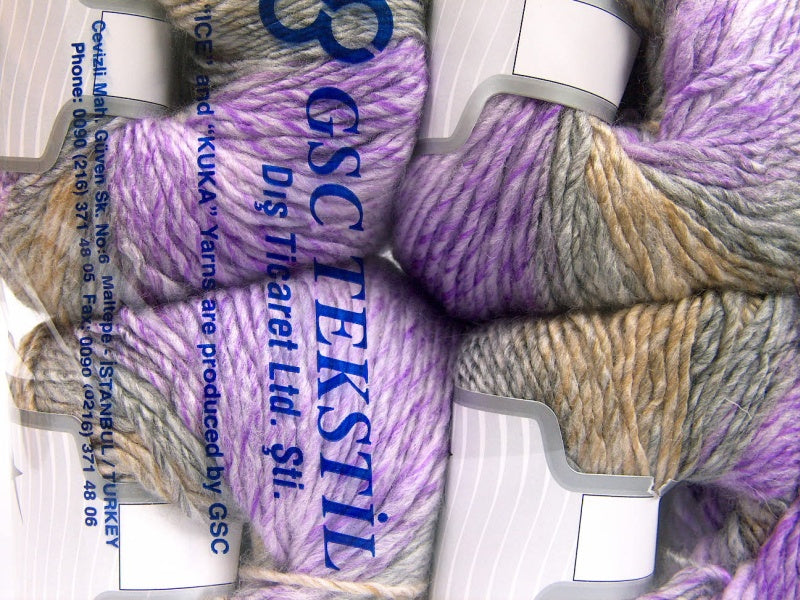 Roseto Worsted Lilac Shades, Grey Shades, Camel fnt2-63454