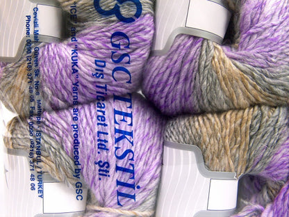Roseto Worsted Lilac Shades, Grey Shades, Camel fnt2-63454