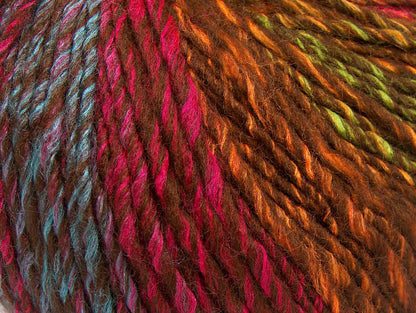 Roseto Worsted Brown, Fuchsia, Turquoise, Gold, Green fnt2-63457