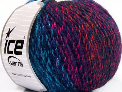 Roseto Worsted Navy, Turquoise, Pink, Orange fnt2-63459