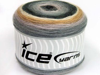 Cakes Mohair Light Brown, Grey Shades, Cream fnt2-63713