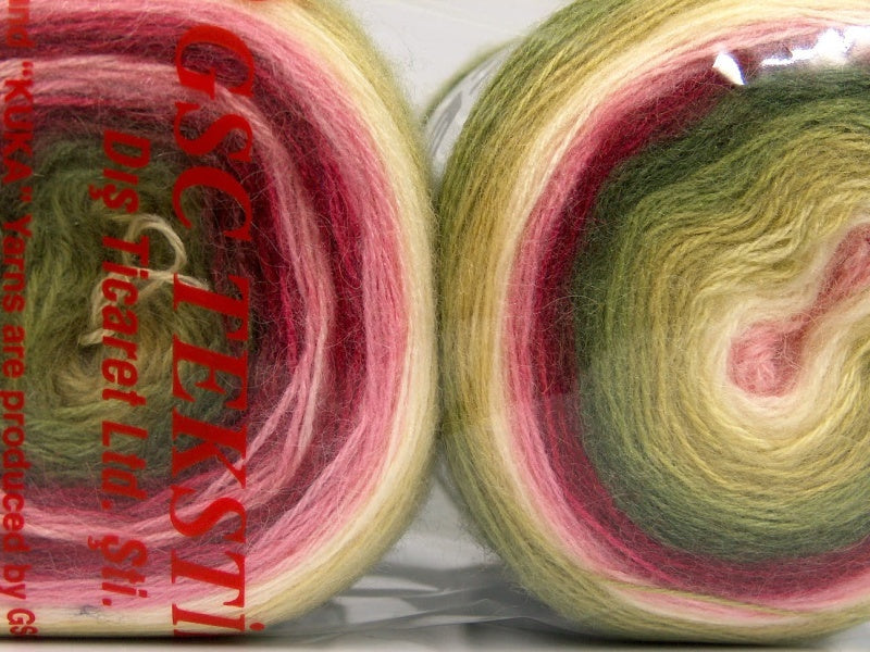 Cakes Mohair Pink, Green Shades, Burgundy fnt2-63718