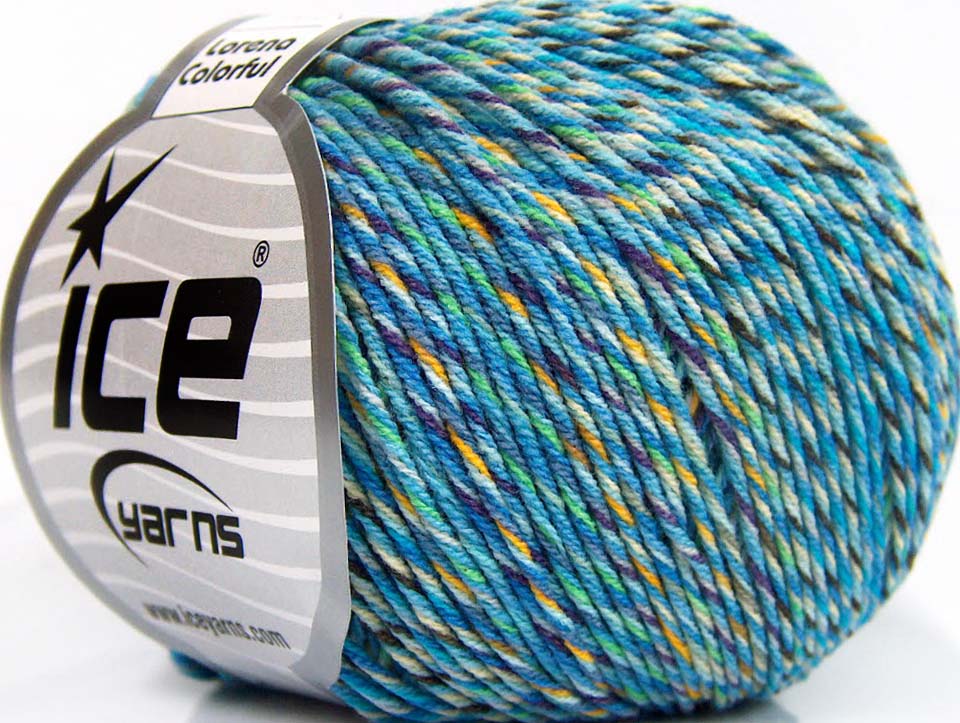 Lorena Colorful Turquoise, Light Green, Gold, Purple fnt2-64201