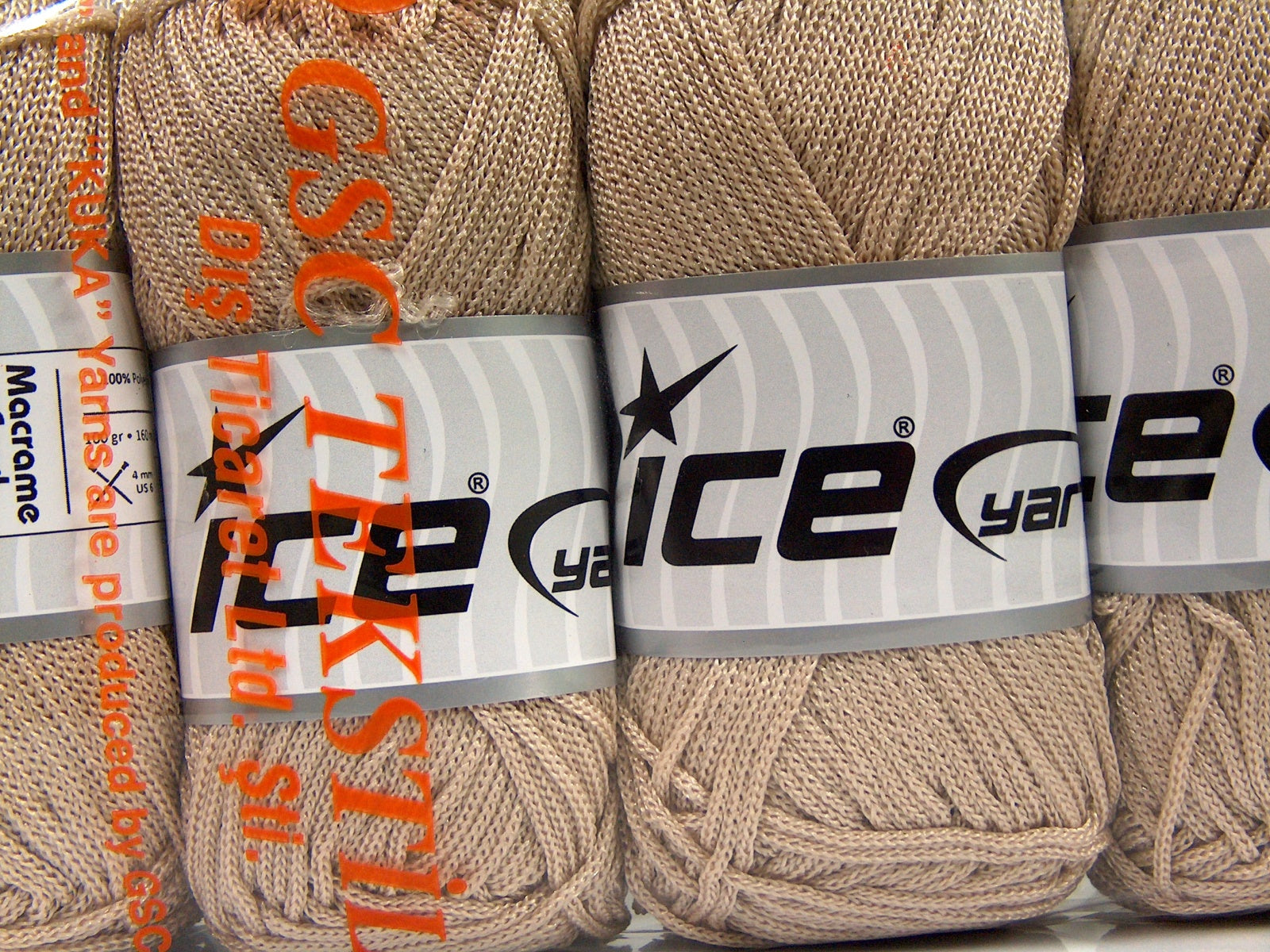 Macrame Cord Light Camel fnt2-66781