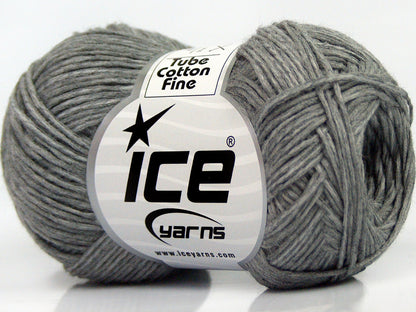 Tube Cotton Fine Grey Melange fnt2-67358