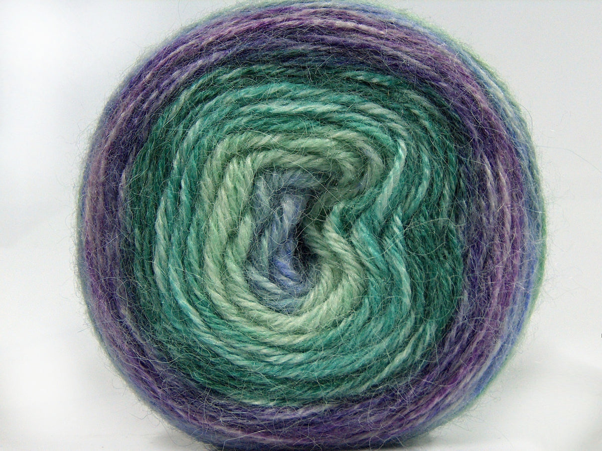 Ice Yarns Cakes Alpaca – Lilac Shades, Green Shades – 25% Alpaca, 25% Wool, 50% Premium Acrylic