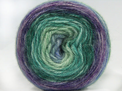 Ice Yarns Cakes Alpaca – Lilac Shades, Green Shades – 25% Alpaca, 25% Wool, 50% Premium Acrylic