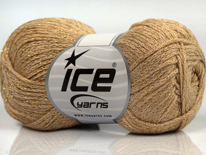 Elegant Metallic Cotton Dark Cream fnt2-67830