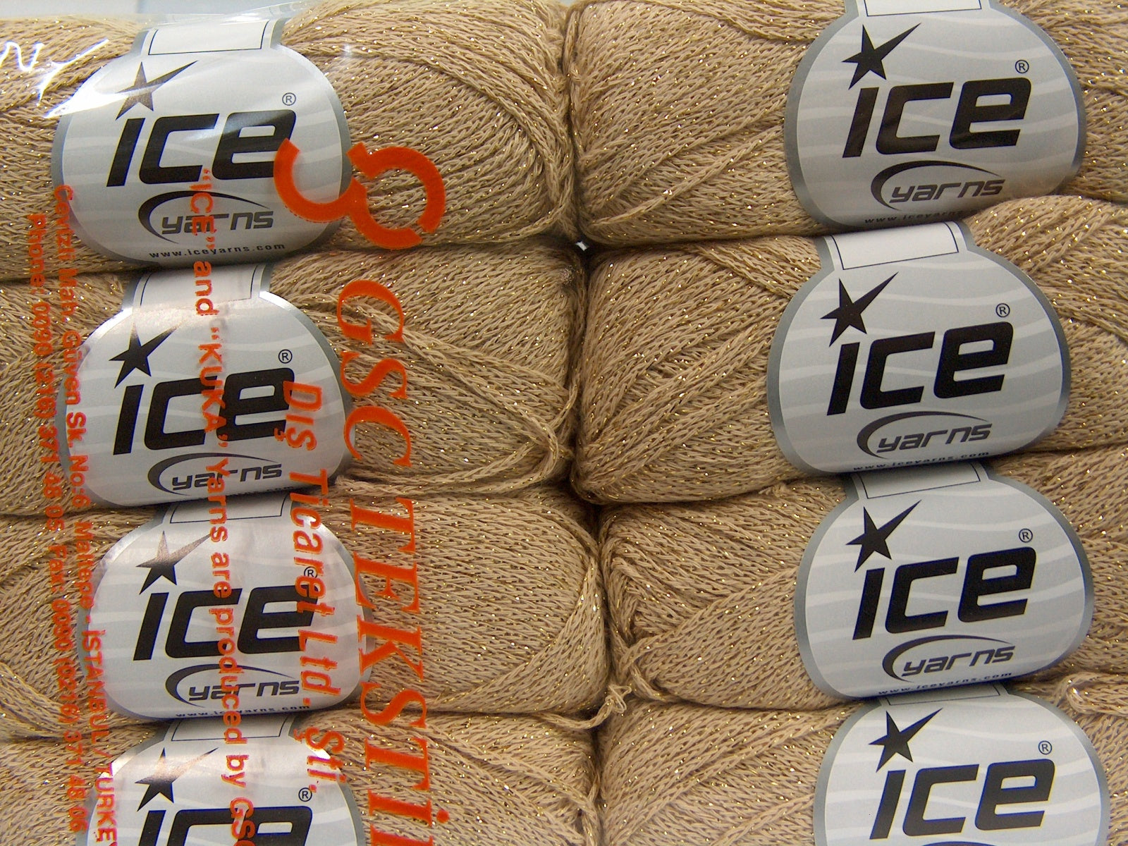 Elegant Metallic Cotton Dark Cream fnt2-67830