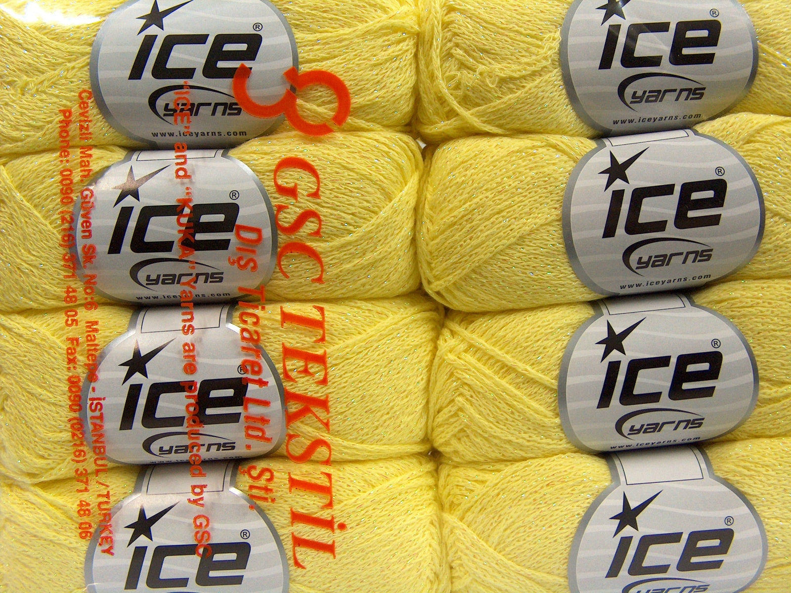 Elegant Metallic Cotton Light Yellow, Iridescent fnt2-67832