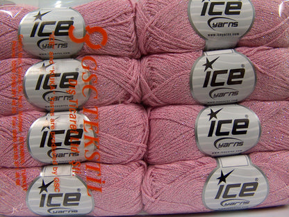 Elegant Metallic Cotton Light Pink fnt2-67833
