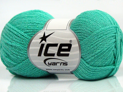Elegant Metallic Cotton Mint Green fnt2-67842