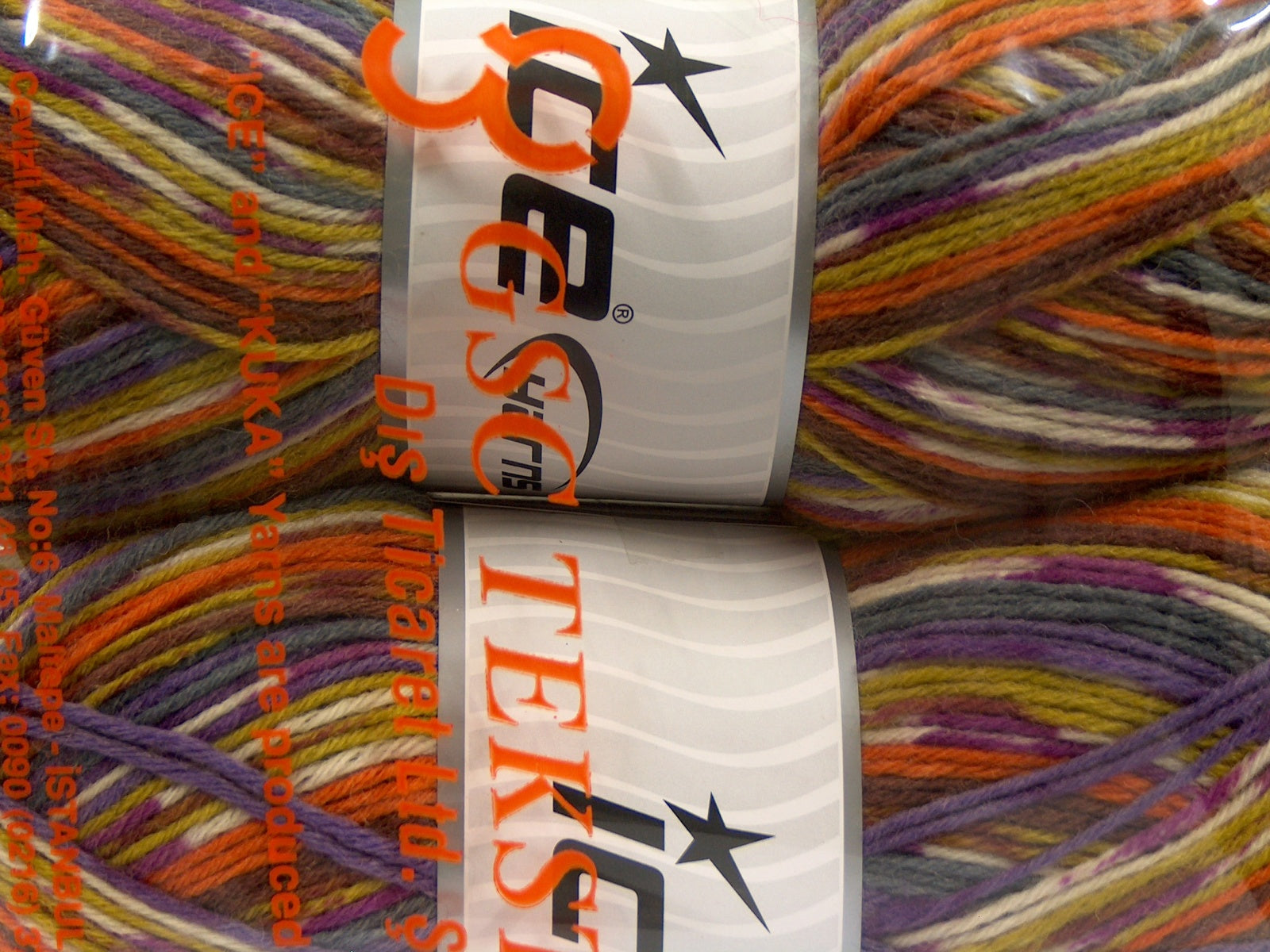 Glamor Sock Lilac, Grey, Olive Green, Orange, Brown fnt2-68202