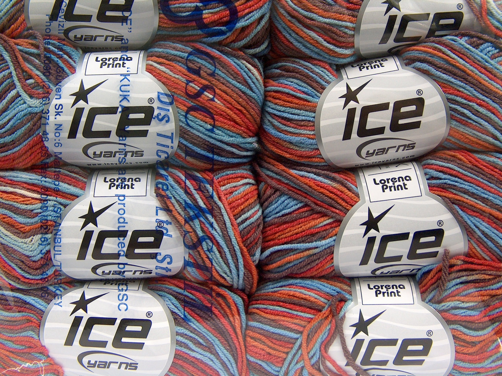 Lorena Print Brown, Orange, Blue fnt2-68246