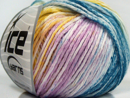 Mona Lisa Oil Blue, Pink Shades, Green, Yellow fnt2-68413