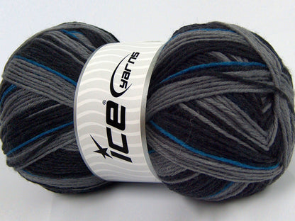 Glamor Sock Black, Grey, Blue fnt2-68423