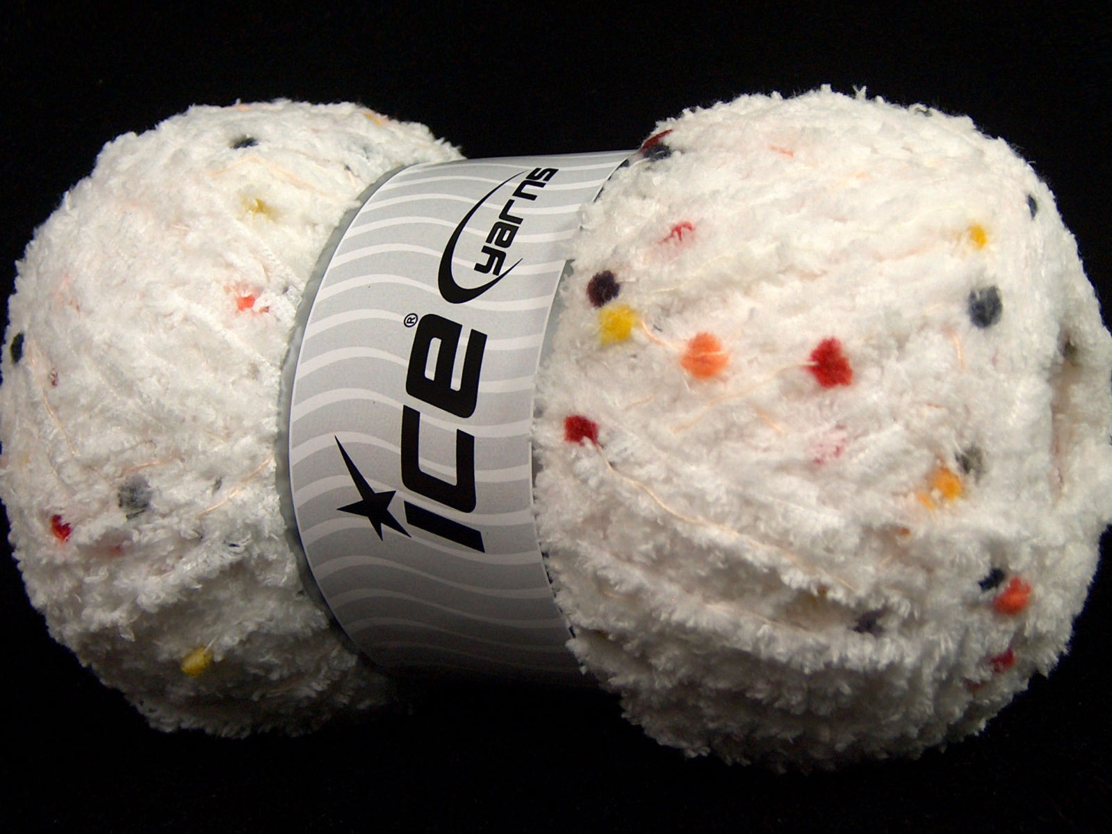 Puffy PomPom White, Rainbow fnt2-68502