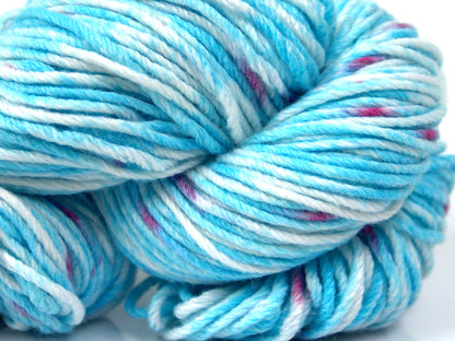Hand Dyed Cashmere Blue Shades, White, Fuchsia fnt2-68720