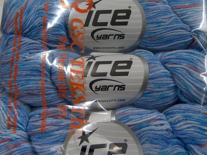 Hand Dyed Cashmere Blue, Lilac Shades, Salmon fnt2-68721