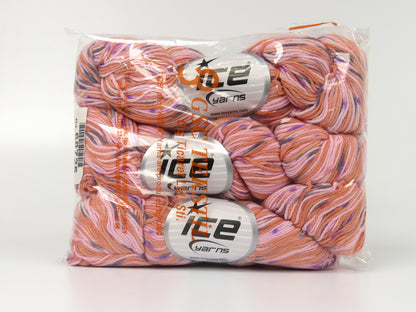 Hand Dyed Cashmere Light Pink, Light Salmon, Lilac, Light Grey Sku:fnt2-68725